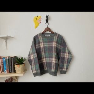 ON HOLD Plaid Wool Cozy Colour Sweater
